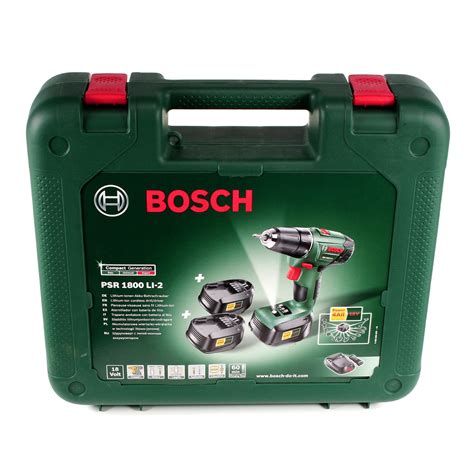 Bosch Heimwerker PSR 1800 Li 2 3X 18 V Akku Bohrschrauber Im