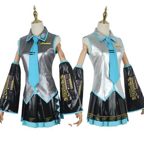 Miku Cosplay Hatsune Disfraz Conjunto Completo Mujer Adulto De Halloween Para Shopee México