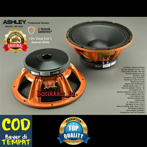 Original Bisa Cod Speaker Komponen Ashley Mf Mf Orange