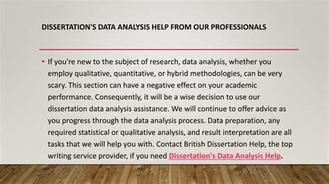 Dissertations Data Analysis Help From Our Professionals Pptx