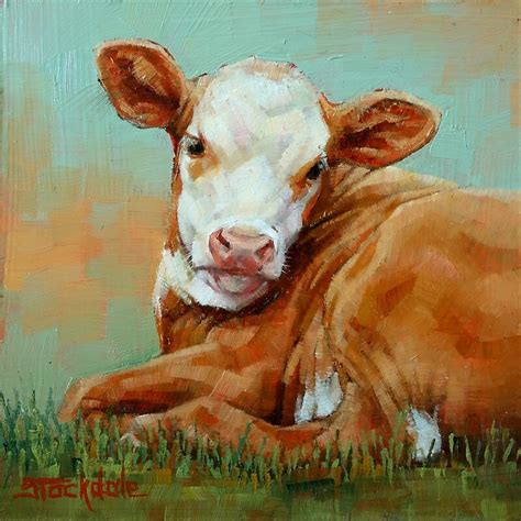 Pretty Calf Miniature Painting By Margaret Stockdale Redbubble