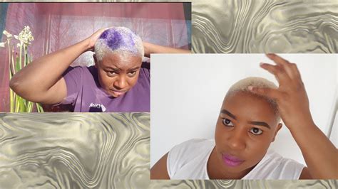 Bleaching Short Afroblack To Platinum Blonde Retouching My Bleached