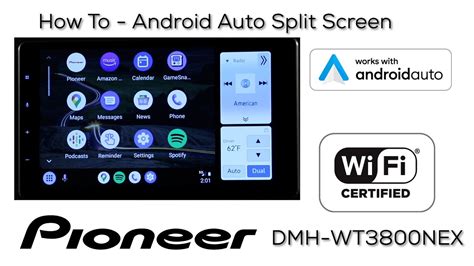 How To Android Auto Split Screen Pioneer Dmh Wt Nex Youtube