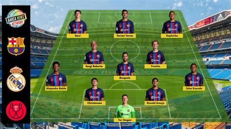 Expected Line Up Of Fc Barcelona Against Real Madrid