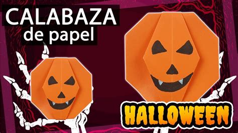 Calabaza de papel para halloween Manualidades fáciles YouTube