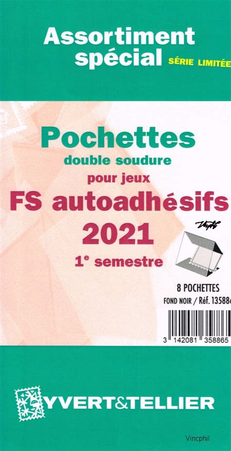 JEU DE FRANCE FS 2021 1 Assortiment De Pochettes Pour Timbres ADHESIFS