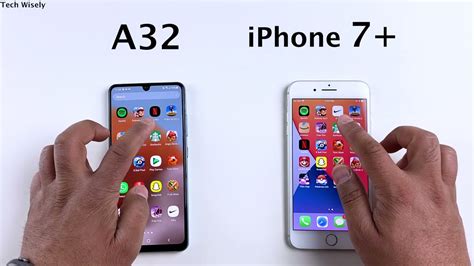 SAMSUNG A32 vs iPhone 7 Plus - SPEED TEST - YouTube