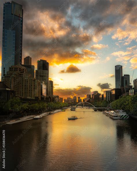 Melbourne sunset Stock Photo | Adobe Stock