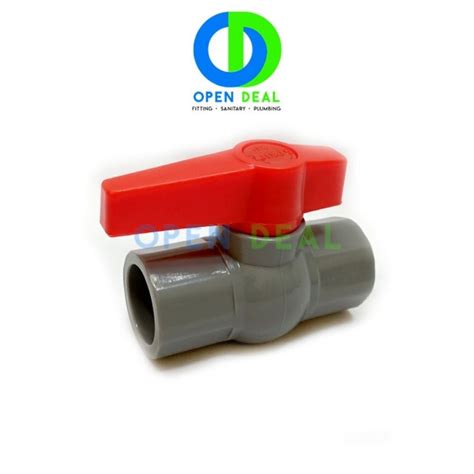 Jual Stop Kran Pvc Pass Polos Tanpa Drat Ball Valve Pvc In