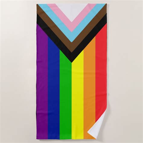 All Inclusive Lgbtq Pride Rainbow Flag Beach Towel