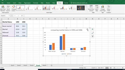 Creating A Side By Side Bar Graph On Excel Youtube