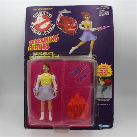 The Real Ghostbusters Screaming Heroes Janine Melnitz And Swinewhine Ghost Needless Toys And