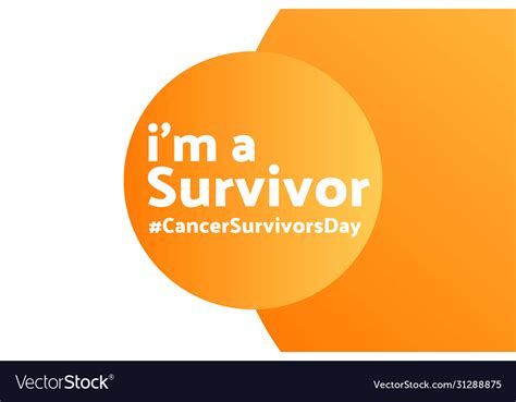 National Cancer Survivors Day June Holiday Vector Image