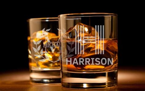 Personal Engraved Glass Rocks Glass Monogrammed Whiskey - Etsy