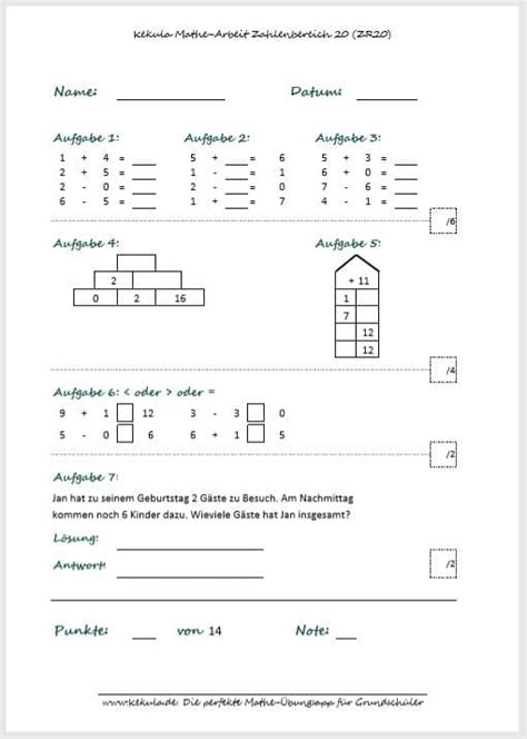 kostenlos Archive Mathe üben für Grundschule