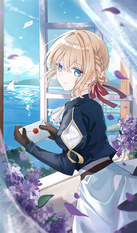 Papel De Parede Loiras Violet Evergarden Meninas Anime Carta