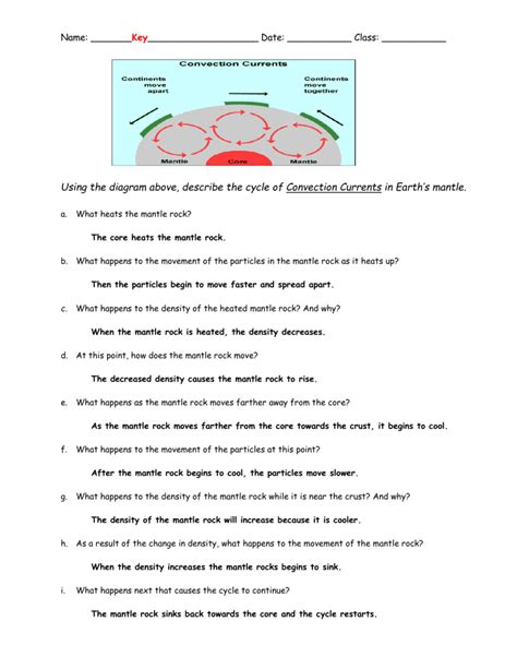 Convection Currents in the mantle essay KEY