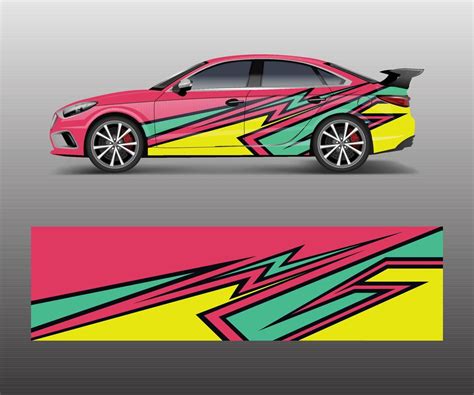 Sport Car Racing Wrap Design Vector Design Abstract Racing Graphic