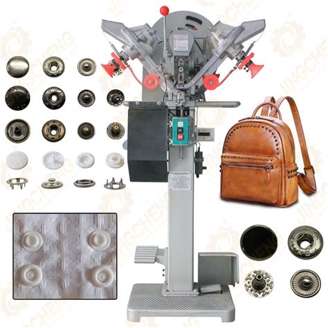 Snap Button Attaching Machine Punching And Setting In One Operation