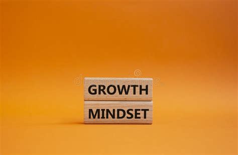 Growth Mindset Symbol Concept Word Growth Mindset On Wooden Blocks