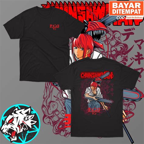 Jual Kaos Baju Anime Chainsaw Man Denji Dan Makima Big Size Jumbo Kaos