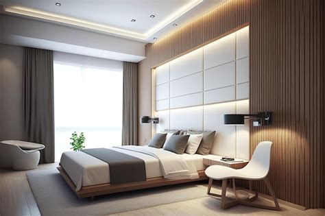 Premium Ai Image Hotel Rooms Interior Design And Wall Decor