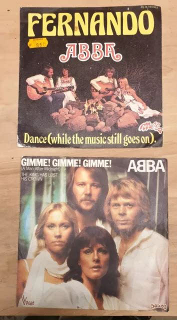 Lot De Anciens Disques Abba Vinyles Tours France Eur