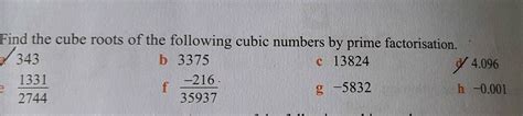 Find The Cube Root Of The Following Number By Prime Factorisation