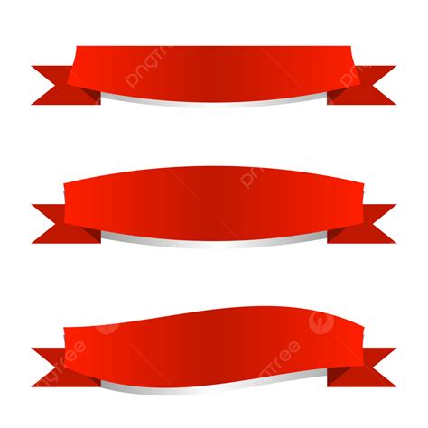 Conjunto De Ilustraci N De Cinta Roja Cintas De Arco Estilo Plano Png