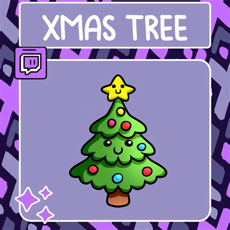 Kawaii X Mas Tree Emote Twitch Emote Youtube Emote Etsy Australia