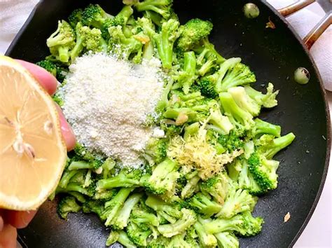 How To Saute Frozen Broccoli With Garlic Parmesan And Lemon