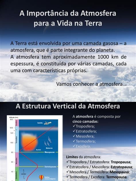 A Importância Da Atmosfera Atmosfera Da Terra Troposfera