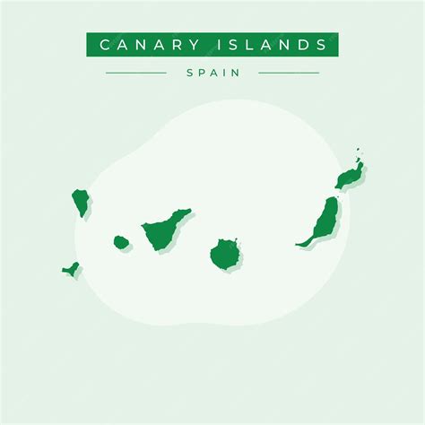 Premium Vector | Vector illustration vector of canary islands map spain