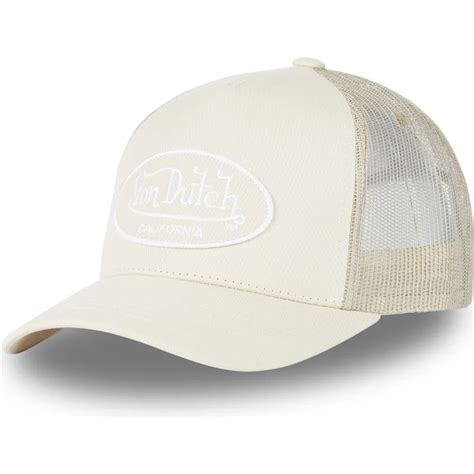 Von Dutch Lof B B Beige Adjustable Trucker Hat Caphunters De