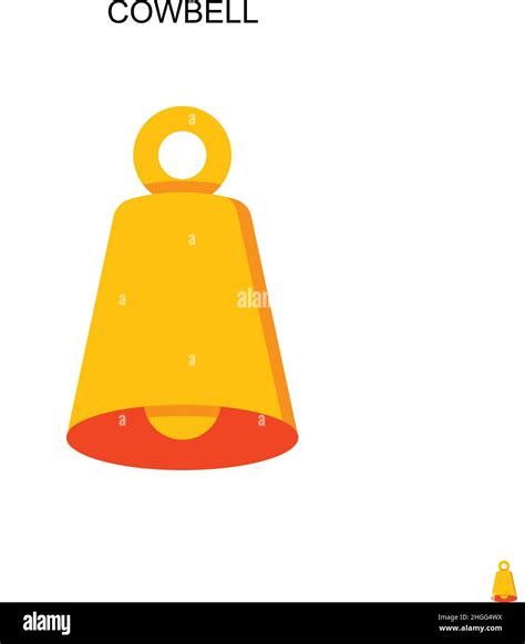 Cowbell Simple Vector Icon Perfect Color Modern Pictogram On Editable