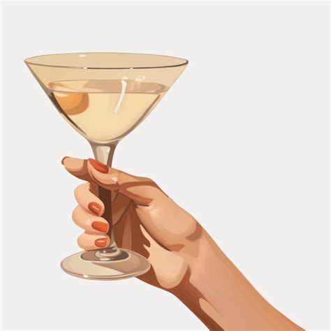 Premium Vector Elegant Hand Holding Cocktail