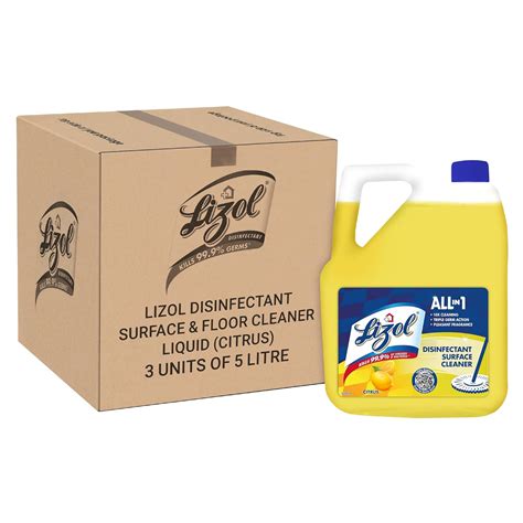 Lizol Disinfectant Floor Cleaner Citrus 5 L Pack Of 3