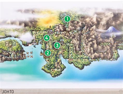 Mapa De La Regi N De Kanto Y Johto