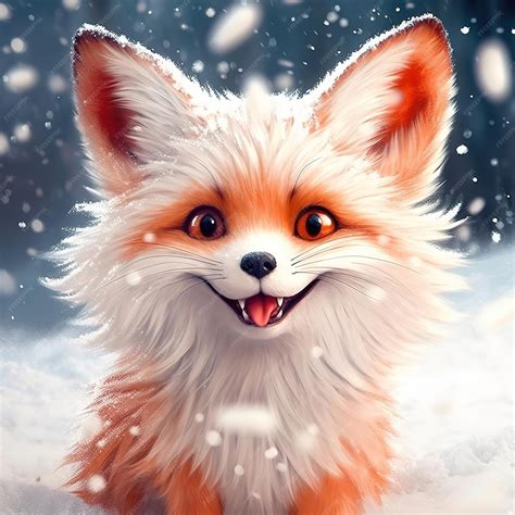 Premium AI Image | cute fox illustration