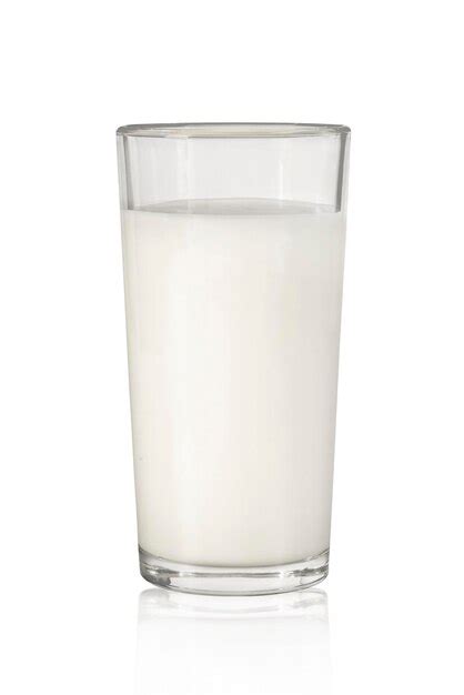 Premium Photo Glass Of Milk Isolated On A White Background Dairy Product Closeup