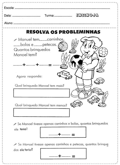 Atividades de Problemas Matemáticos para o 2º Ano