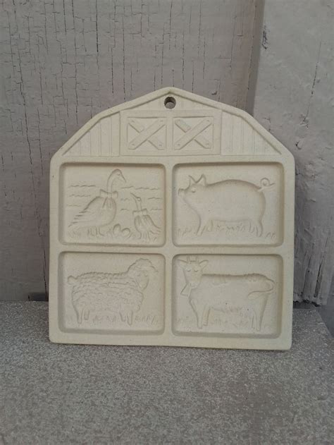 Farmyard Friends Cookie Art Mold Shortbread Press The Etsy