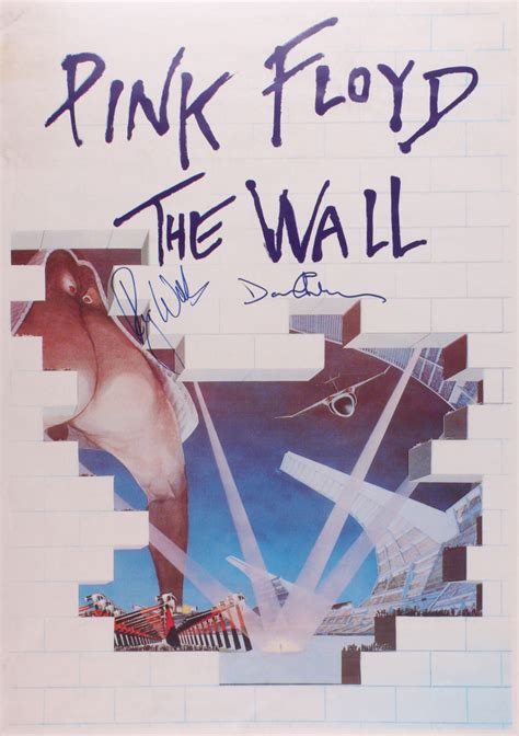 Roger Waters And David Gilmour Signed Pink Floyd The Wall 25x355