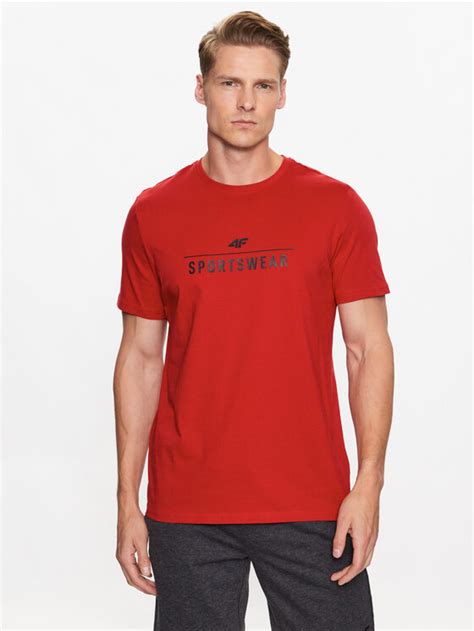 4F T Shirt 4FSS23TTSHM539 Rouge Regular Fit Modivo Fr