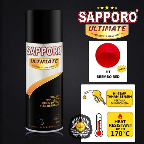 Jual Sapporo Ultimate Hi Temp Ht Brembo Red 400ml Cat Semprot Aerosol