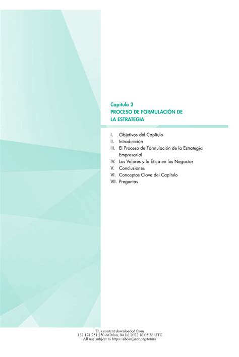 Capitulo Proceso De Formulaci N De La Estrategia Cap Tulo Proceso