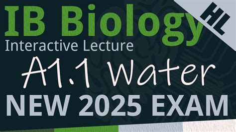 New Exam Ib Biology A Water Ahl Interactive Lecture