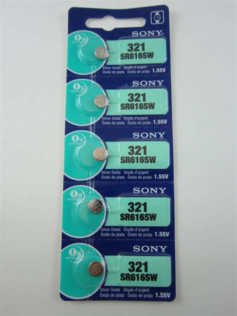 Sony 5x SR616SW 321 1 55V Silver Oxide Button Cell Watch Battery