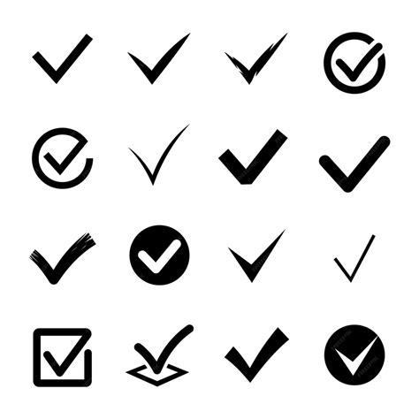 Premium Vector Check Mark Icons Confirmation Icon Set