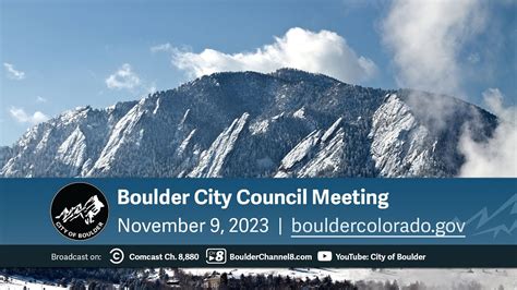 November 9 2023 City Of Boulder City Council Study Session YouTube